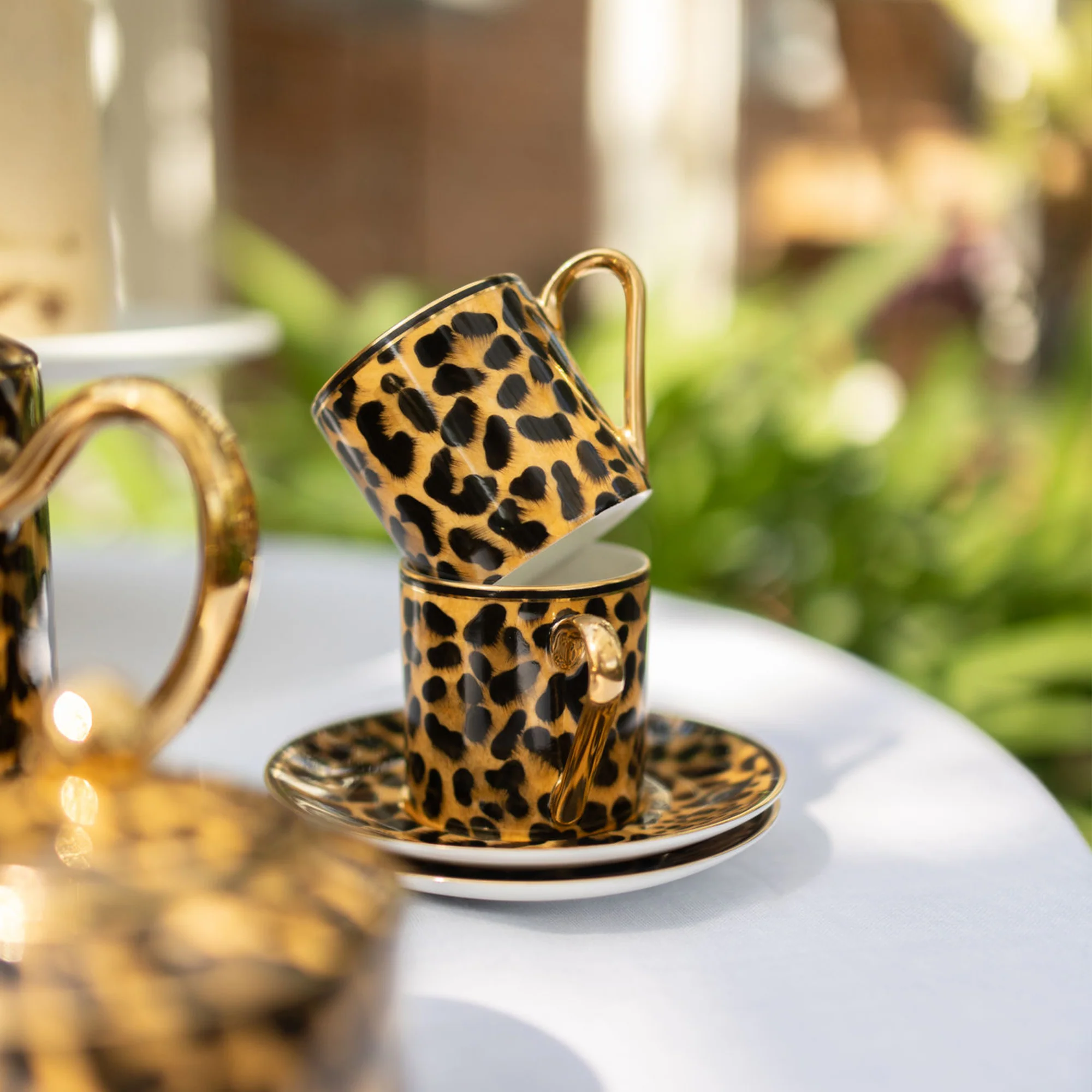 Leopard Espresso Cup and Saucer - Image 3