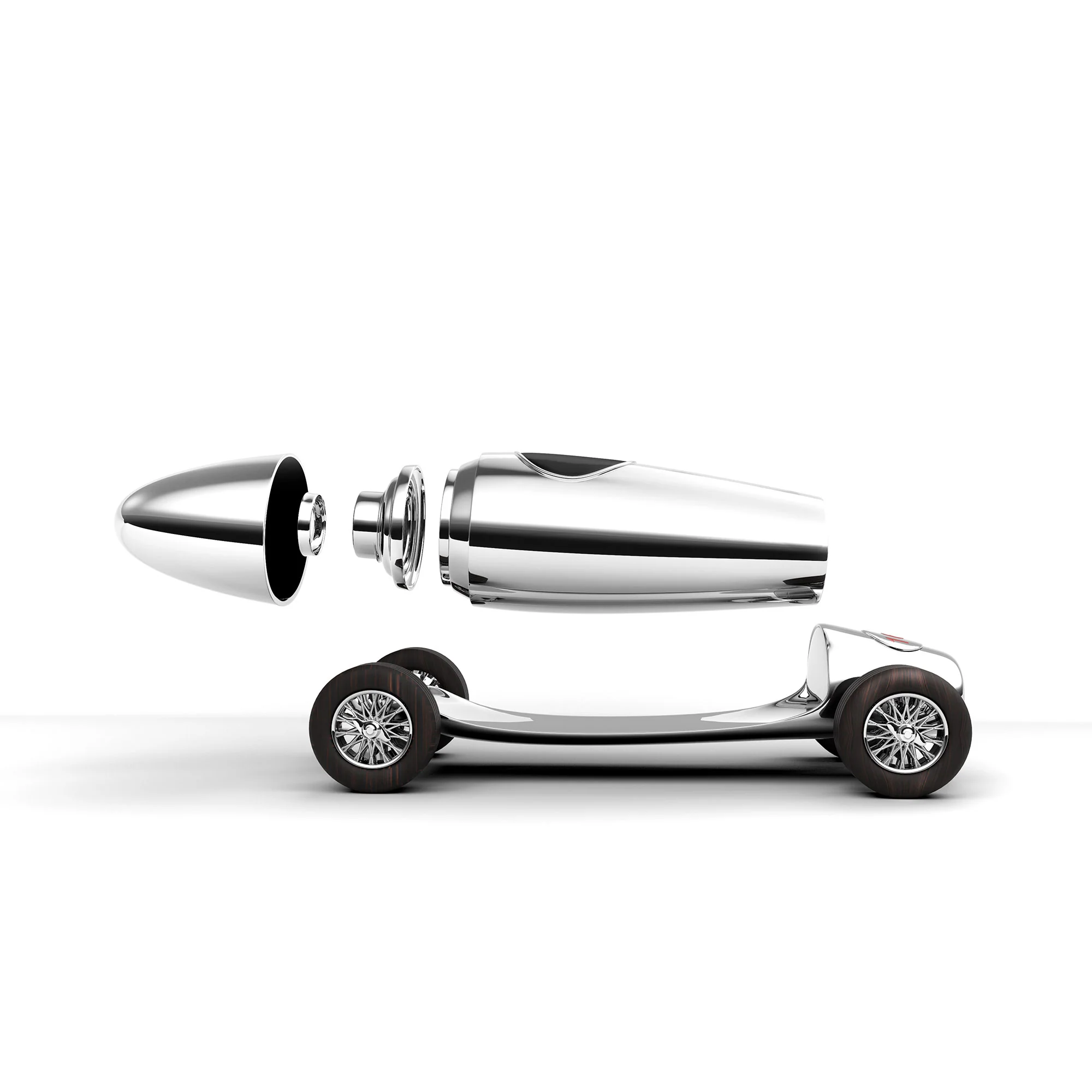 Racing Car Cocktail Shaker in Sterling Silver - Image 3