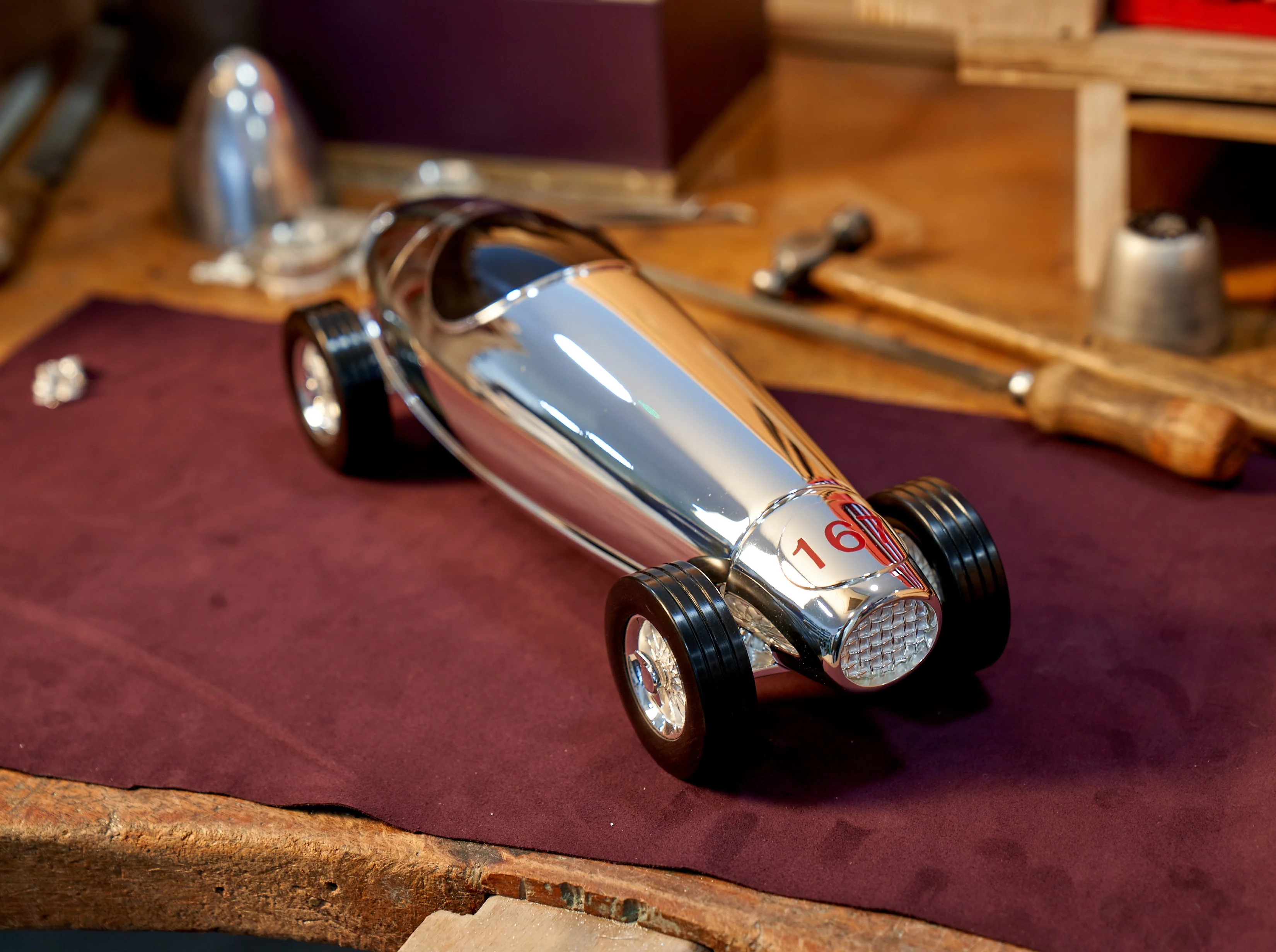 Racing Car Cocktail Shaker in Sterling Silver - Image 4